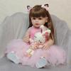 Bambole Reborn Bambola in Vinile in Silicone a Corpo Intero 55cm Rosa Bellezza Ragazza Realistica Bewborn Baby Principessa Bebe Bambole Reborn Doll Giocattoli