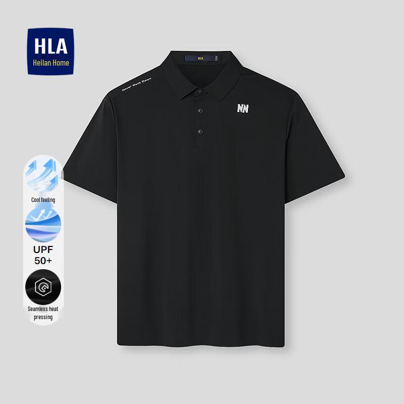 HLA Men s Seamless Cool-Feel Printed Polo Shirt L