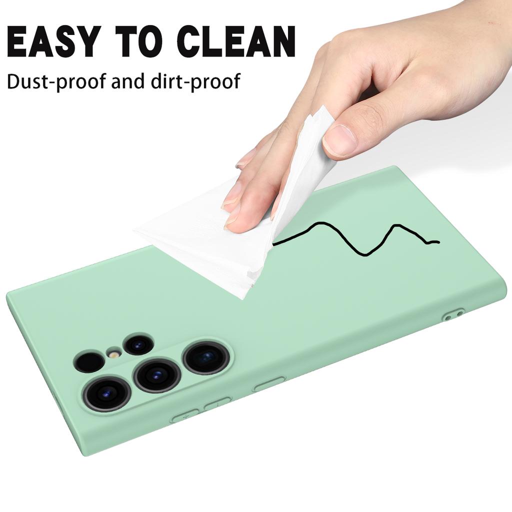 For Samsung Galaxy S24 Ultra Case Shockproof Liquid Silicone Smartphone Cover with Strap