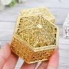 2pcs Mini Treasure Jewelry Storage Box Hollow Gold Foil Candy Gift Treat Boxes Wedding Birthday Party Favors Souvenir Home Decor