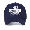 Me Sarcastic Mai Stampa Lettere Cappellino da Baseball da Donna Moda Estate Rete Snapback Cappellini Outdoor Traspirante Regolabile Cappelli Trucker
