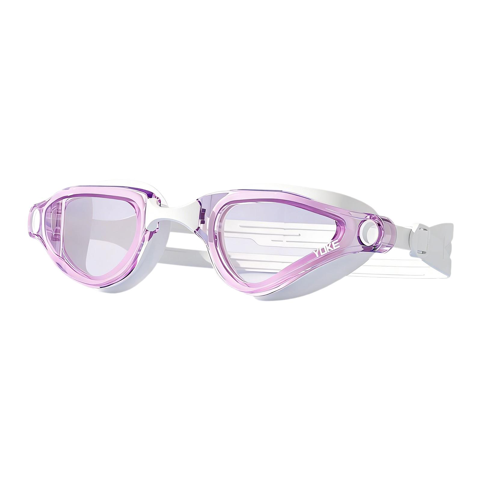 

Anti-Fog Plating Swimming Goggles Adjustable Silicone Swim Eyewear Wide View Swim Goggles for Outdoor & Indoor Swimming Pool рожевий