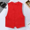 Work Clothes Vest V Neck Sleeveless Solid Color Single-breasted Buttons Working Clothing Pockets Cardigan Community Workers Vest for Fishing