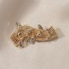 Music Score Brooch Pin for Women, Rhinestones Inlaid Lapel Pin, Brooch Versatile Accessory for Sweaters Collars Hats Bags Coats Scarves