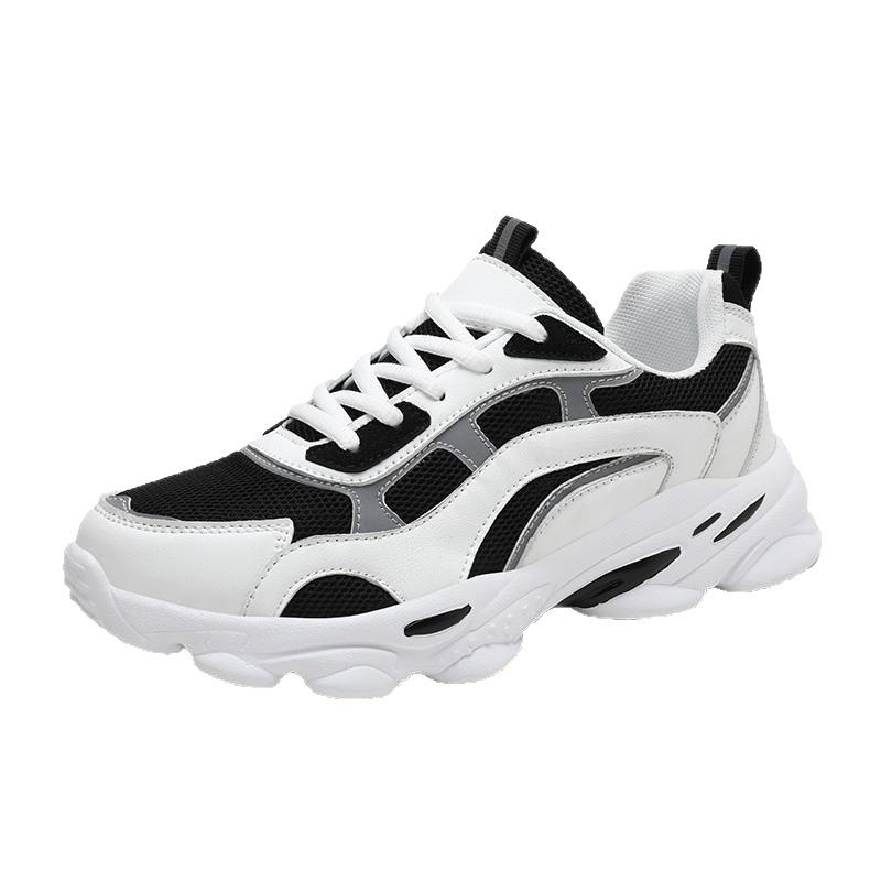 Platform Shoes Dad Shoes Mesh Breathable Running Shoes Soft Sole Lightweight Inner Height Increase Casual Travel Shoes Autumn