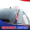Yumfugu 1pcs 5.5" x 0.8" American Flag Patriotic Decoration Stable Signal Receiver Antenna Screw Mount Accessories for Most Vehicles (Silver)