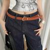 Belt Women's Crocodile Patterned Decorative Jeans with A Sense of Luxury Niche Design Slimming Casual Thin Belt Trendy