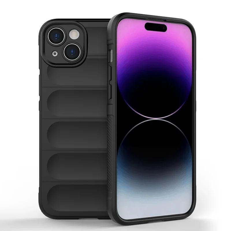 Shockproof Matte Armor Case For Apple iphone 16 15 14 11 12 13 Pro Max Plus Phone Soft Non-slip Skidproof Protective Cover