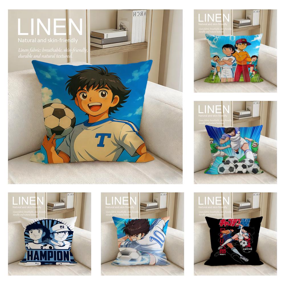 Anime Captain Tsubasa Cushion Cover Pillowcase Set Pcs x x Breathable Washable Sofa Cushion Cover