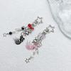 Stylish Hollow Star and Jellyfish Charm Phone Chain Sturdy Kerchain Pendant Beaded Keyring Accessory for Women Ladies