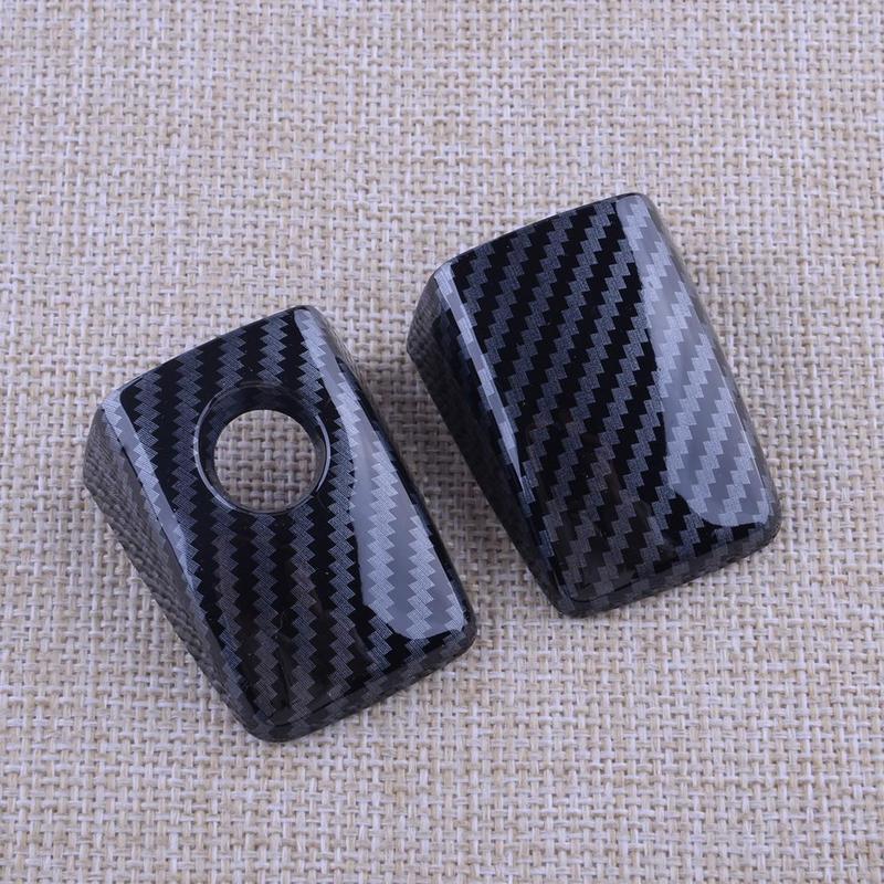 1 Set Outside Car Door Handle Cover Trim Cap Frame Fit for Subaru Forester 2009 2010 2011 2012 2013 Carbon Fiber Style Black ABS