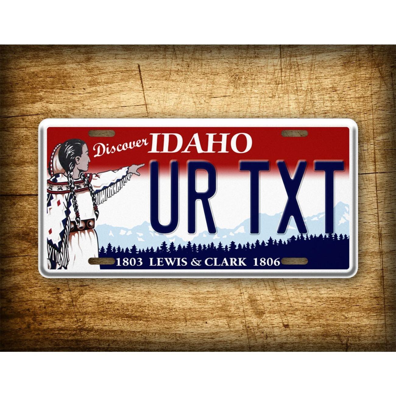 

Personalized Idaho Lewis Clark Themed Decorative Metal Sign Home Wall Art білий