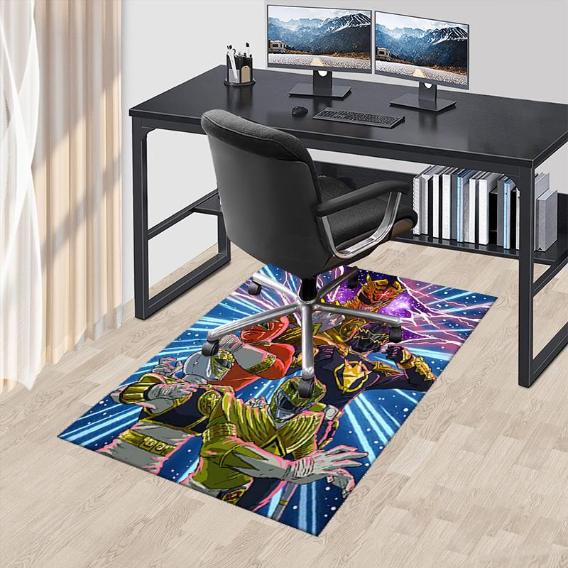 

1pc Power Rangers Red Ranger Chair Mat - Anime Cartoon Design Office Rug, Non-Slip Carpet for Home Decor, Gaming Room, Seasonal Gift.T009 60cm by 90cm