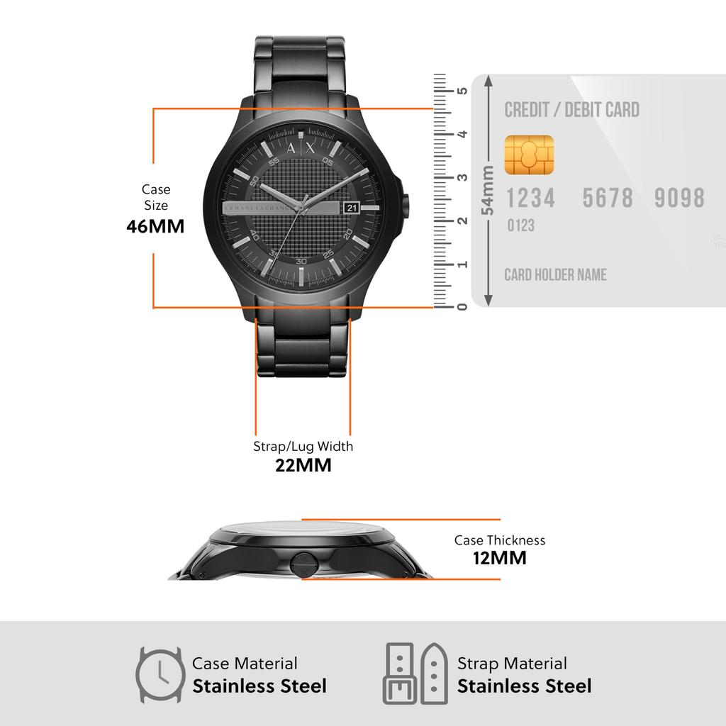 Armani Exchange AX7101 Black AX Men's Watch,