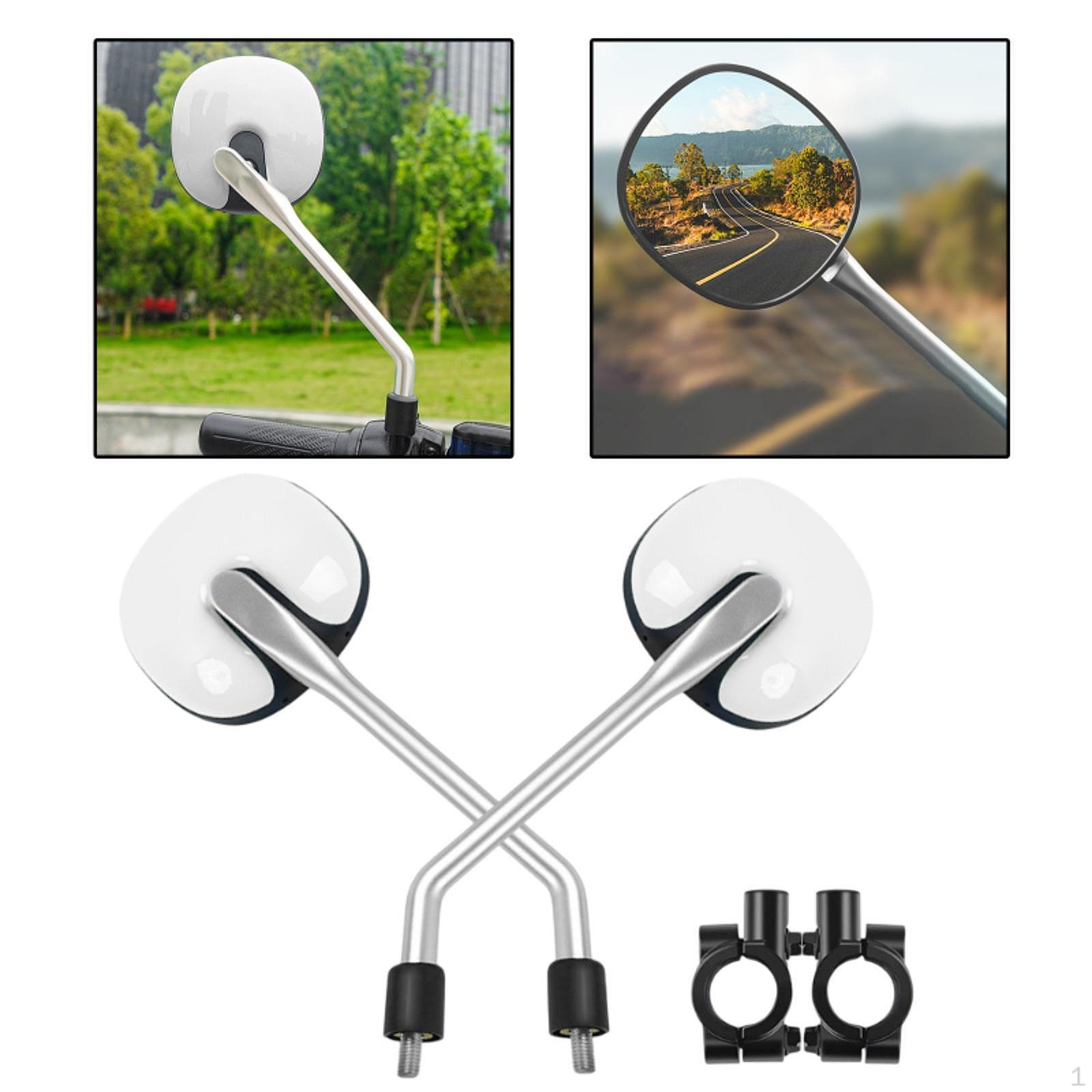 

Комплект зеркал заднего вида, круглые зеркала, устойчивые к падениям, водонепроницаемые, выпуклые, для модификации велосипеда белый