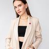 Red Heart Shirt Collar Clip Elegant Garment Fixer Accessory For Everyday Wear Fashion Statement Accessories