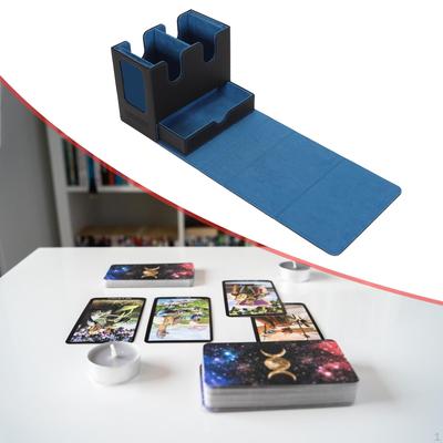 Card Deck Box Baseball Cards Case Premium PU Leather Gaming Holder