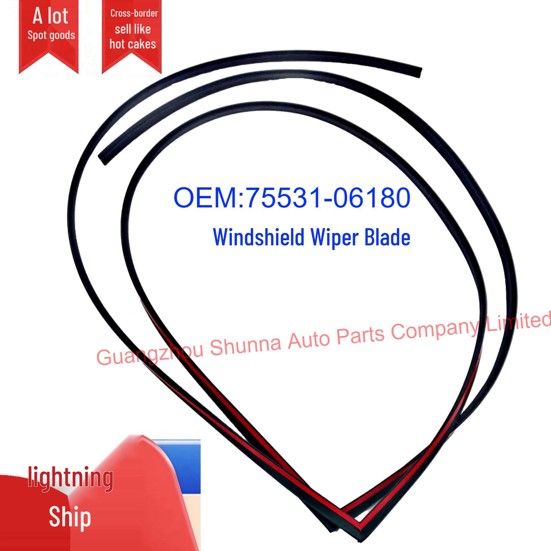 75531-06180 Windshield Sealing Strip for Toyota Camry 2012, ACV51. Car Sealing Strip