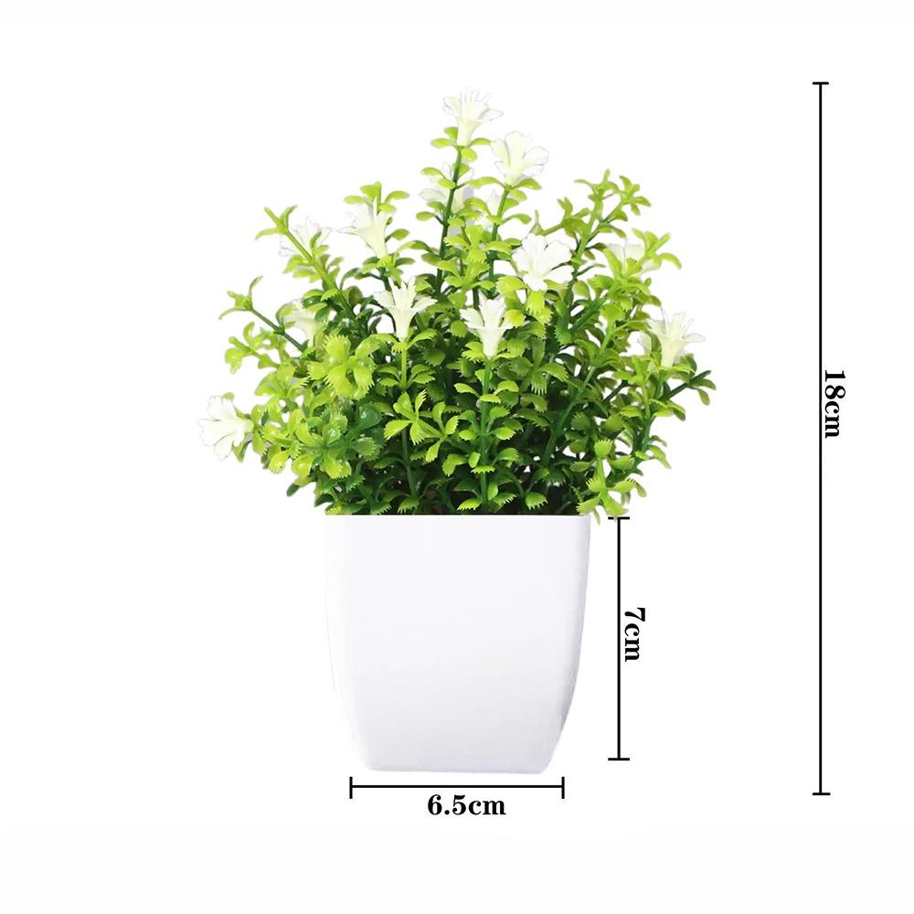 Multicolor Artificial Flower Potted Greenery Plant Eucalyptus Grass Potted Plant Ornaments Rose Lavender Mini Flower