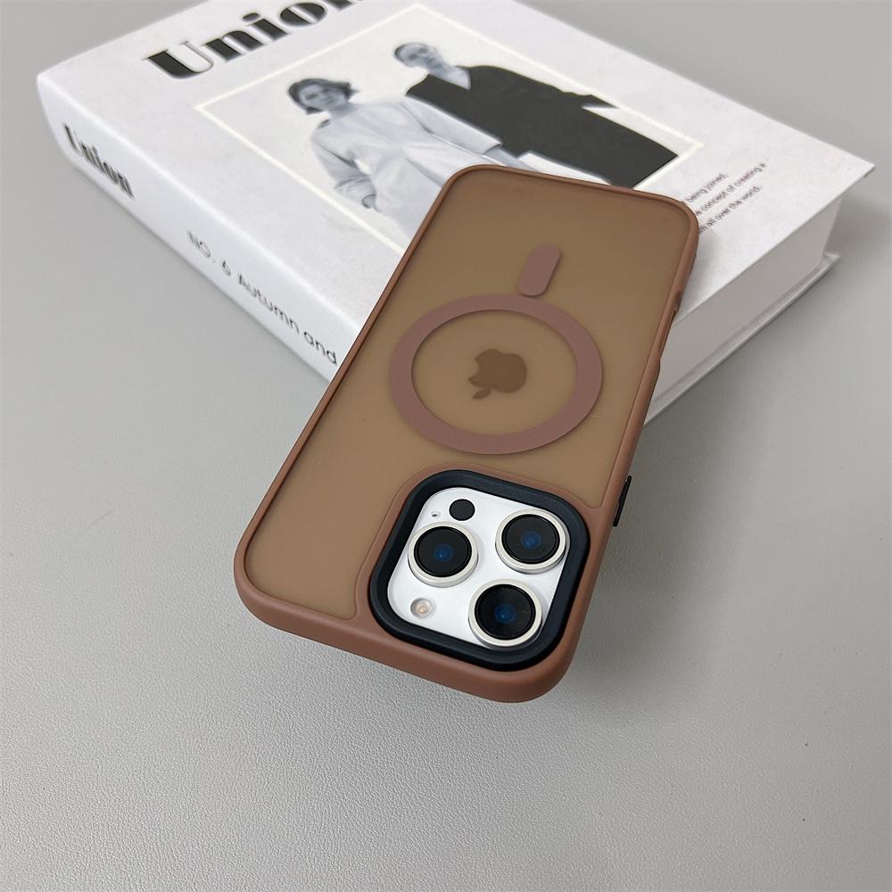 Luxury Magnetic Magsafe Wireless Charge Phone Case For iPhone 11 12 13 14 Plus 15 16 Pro Max Shockproof Matte  Cover