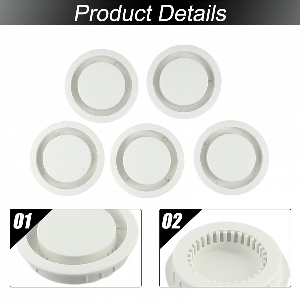 50mm Cabinet Vents ABS Plastic Air Vent Decor Grey/Black/Brown/White