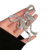Exquisite Rhinestone Bow Tassel Earrings: Silver Needle French Court Style Luxury Ear Studs for Women.