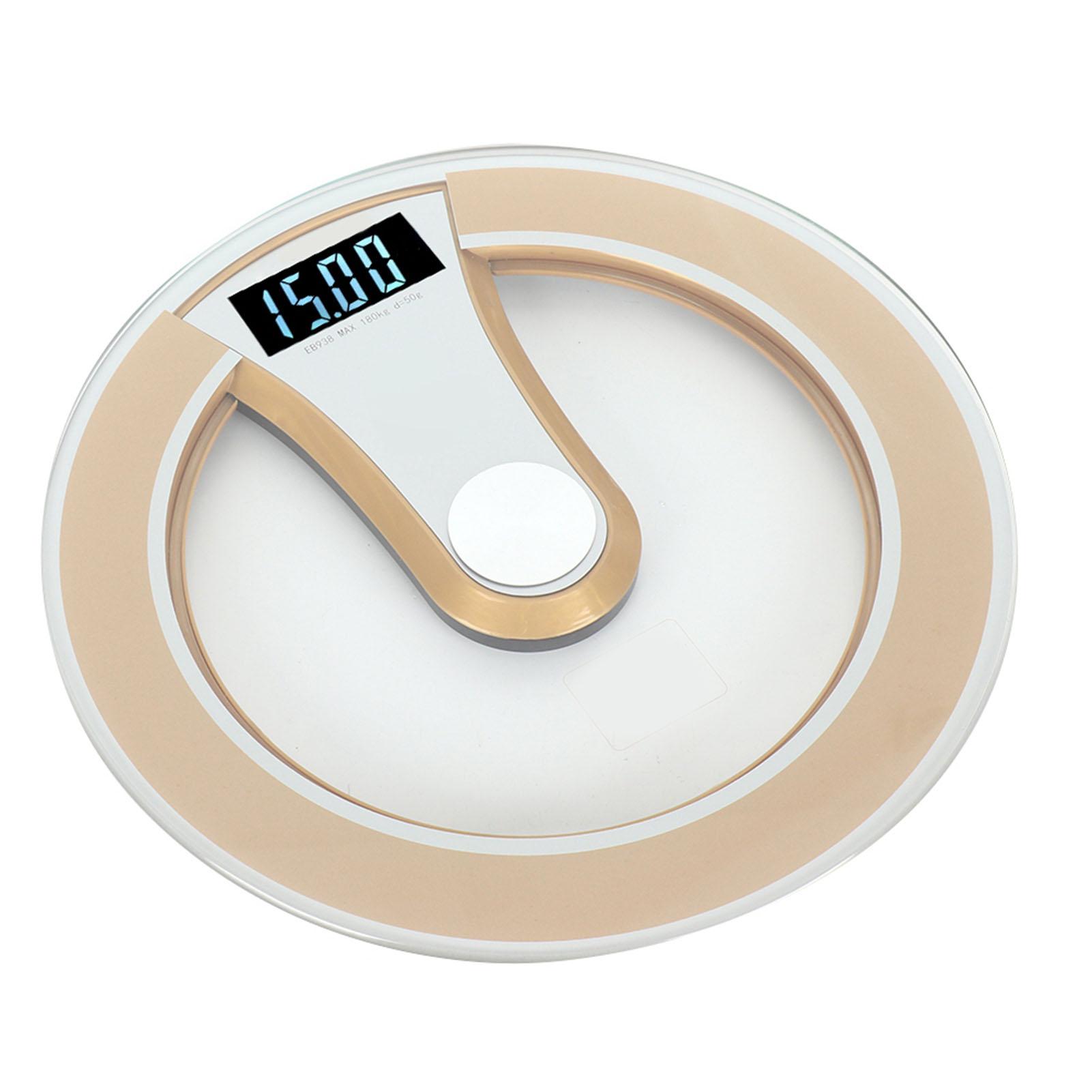 

Круглые интеллектуальные электрические цифровые весы с ЖК-дисплеем, высокоточные весы (Золото)