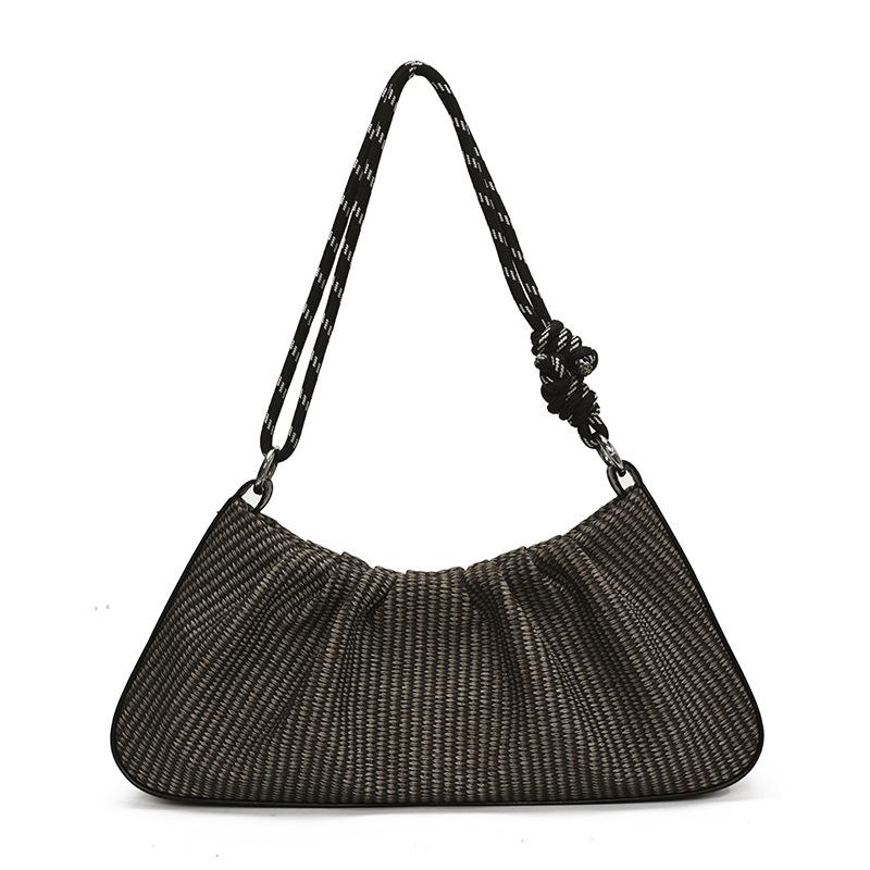 Folded handbag women's spring new popular niche underarm bag fashionable versatile shoulder messenger bag