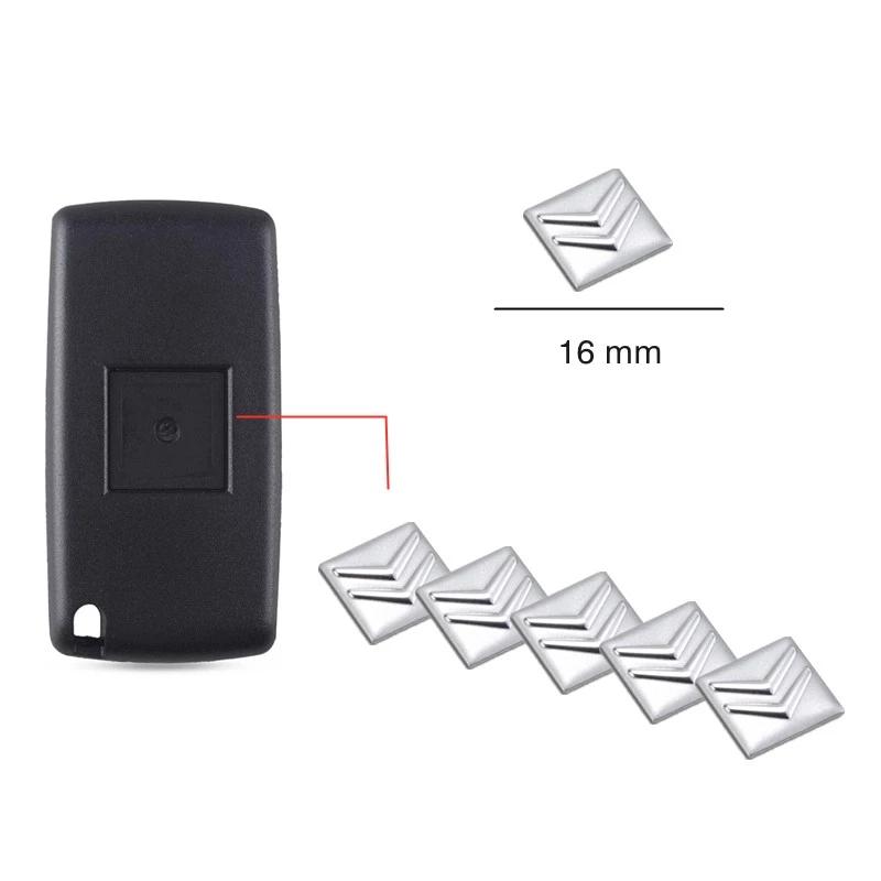 URXE5 5/10Pcs Aluminum Car Remote Key Emblem Stickers For Citroen C1 DS3 C2 C3 Vts C4 Saxo C4L C5 C6 C8 Xsara C3-XR Picasso Berlingo