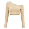 Missy Empire Girls Chenille Cropped Off-the-Shoulder Jumper