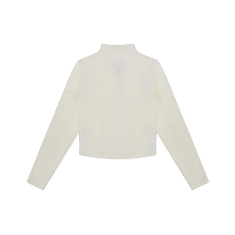 New Converse Half Zip Mock Neck Long Sleeve Top 10027392-A01