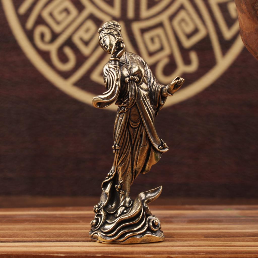 Brass Ancient Four Beauties Copper Desktop Decoration Antique Miscellaneous Figures Statue Crafts Small Bronze Who