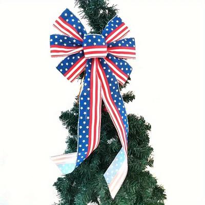 In Stock: American Flag Bow for Independence & Memorial Day Decoration