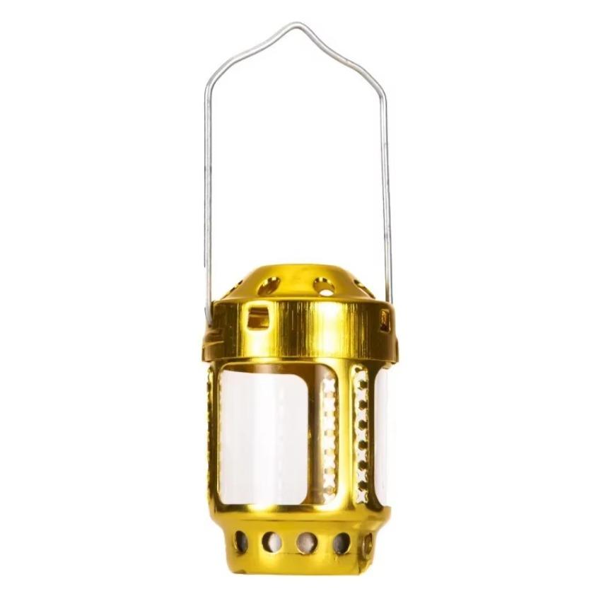 1 Pcs Night Fishing Tea Wax Lantern Fishing Lamp Aluminum Alloy Atmosphere Small Horse Lantern Golden Camping Hanging Candles