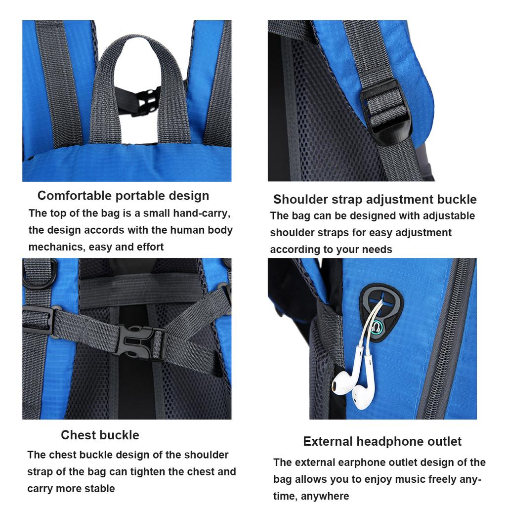 small rucksack with chest strap