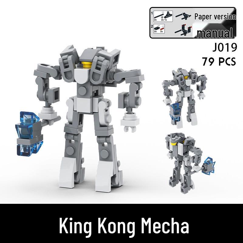 Movable King Kong Mecha Warrior Robot Building Blocks - Educational Toy & Desktop Model Tornado Mecha