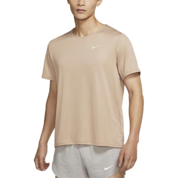 Nike Dri-FIT Rise 365 Graffiti Print Reflective Running Quick-Dry Short Sleeve T-Shirt Men Tops Maize DD5356-200