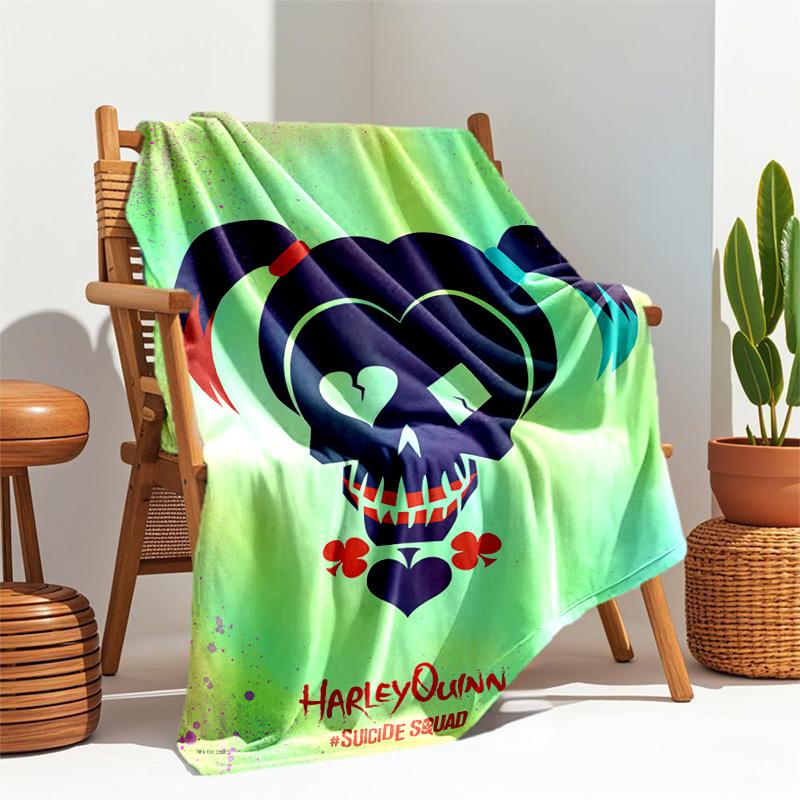 Suicide Squad Blanket Suitable All Seasons Soft Comfortable Sofa Office Home Blanket Holiday Birthday Gift Blanket Home Decor Camping Trip Sheet
