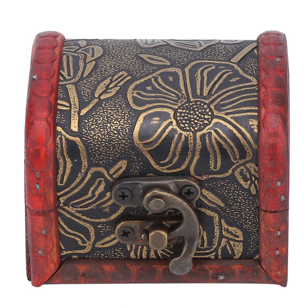   Wooden Jewelry Storage Box with Clasp, Vintage Handcrafted