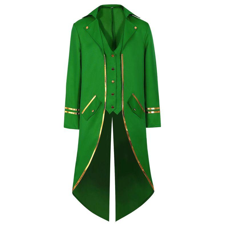 2024 New Foreign Trade Amazon European and American Men's Coat Medieval Tailcoat Halloween Carnival Costume