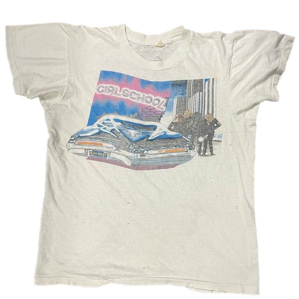 Vintage Girlschool  Play Dirty 8384 Tour TShirt Men#039s S4XL NZ1535 Unisex T-Shirt XXXXL