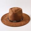 Popular European and American Style Suede Big-brimmed Top Hat, Men's and Women's Classic Fashion Western Cowboy Hat