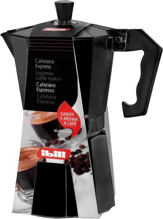 Cafetière à expresso - Ibili - Bahia - Aluminium noir - 1 tasse - 50 ml