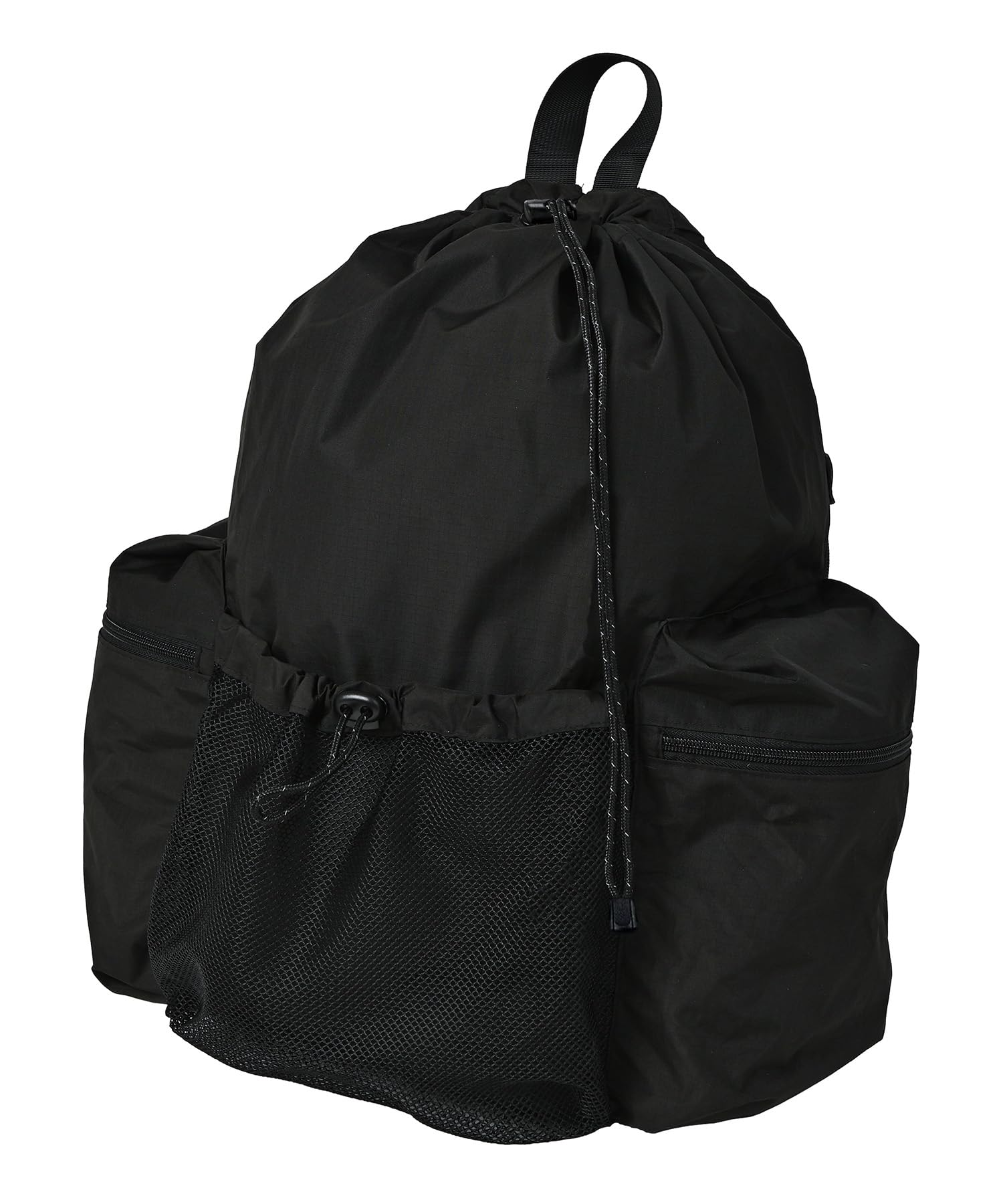 KiU Packable Drawstring Backpack Large Black (K365-900) - Waterproof, Water-repellent, Unisex, Compact, Capacity, Stylish, Casual, Outdoor, Travel, чёрный