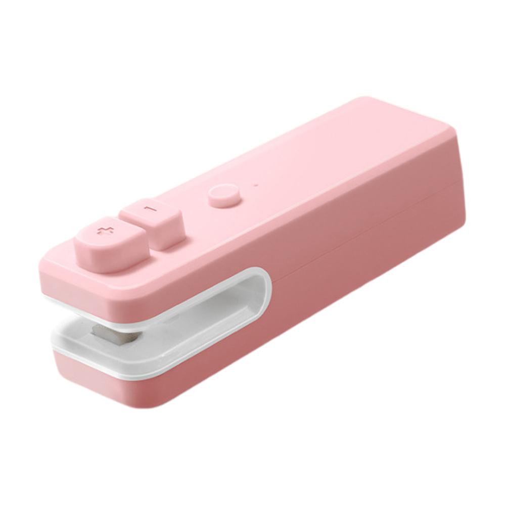 

2 в 1 термосварщик с резаком USB перезаряжаемый мини-запайщик пакетов пищевой запайщик для пищевых продуктов машина для запечатывания пластиковых пакетов для хранения продуктов розовый