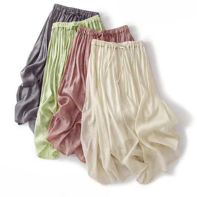Faldas Jacquard Minimalistas Casuales Artísticas para Mujer en Verano Elegantes Adelgazantes de Corte A