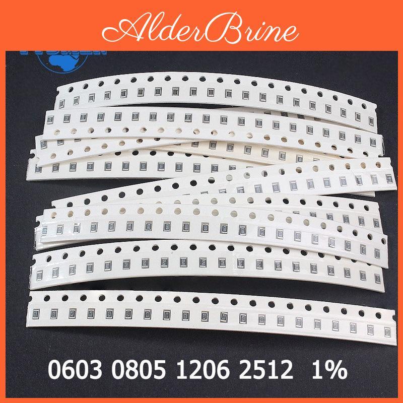 50200 Smd Resistor Pcs Assorted Kit 10 Values Diy Electronic Components 1 Precision Resistor Set 0603 0805 1206 2512