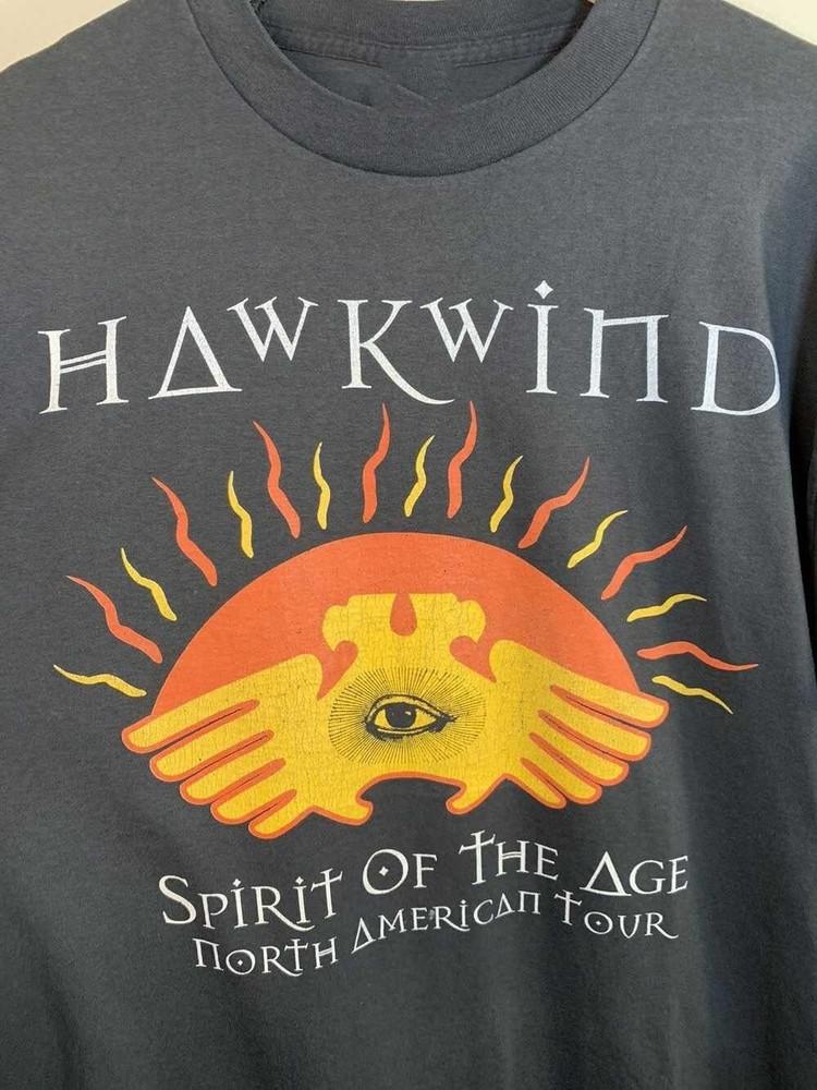 HAWKWIND Band Black Cotton Tee Shirt Gift For Fan Unisex T-Shirt M