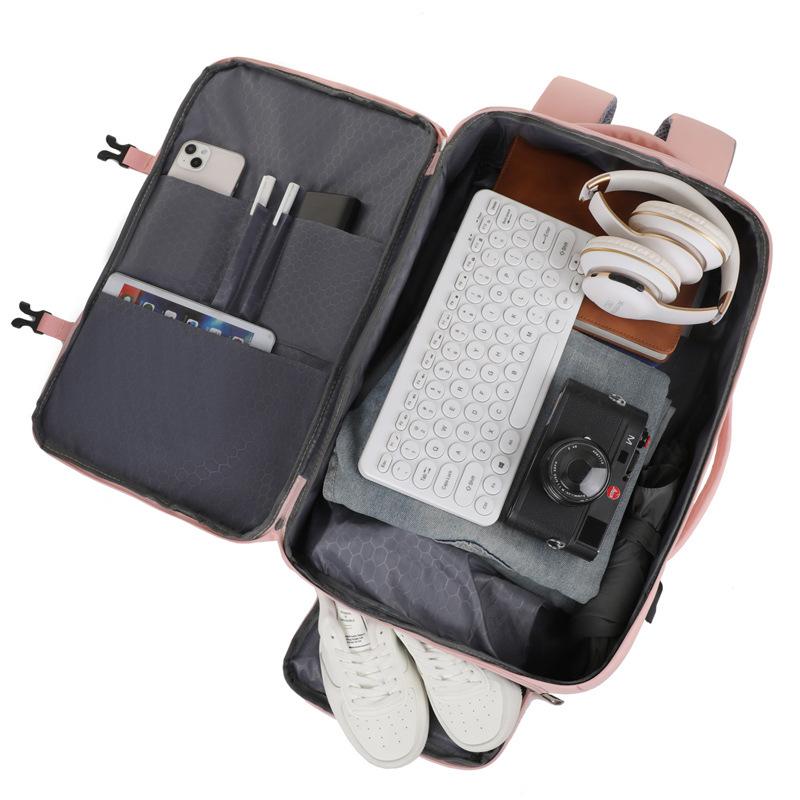 Large-capacity Backpacks for Men and Women on Business Trips and Travels, Expandable with Shoe Compartments, Business and Leisure Computer Backpacks