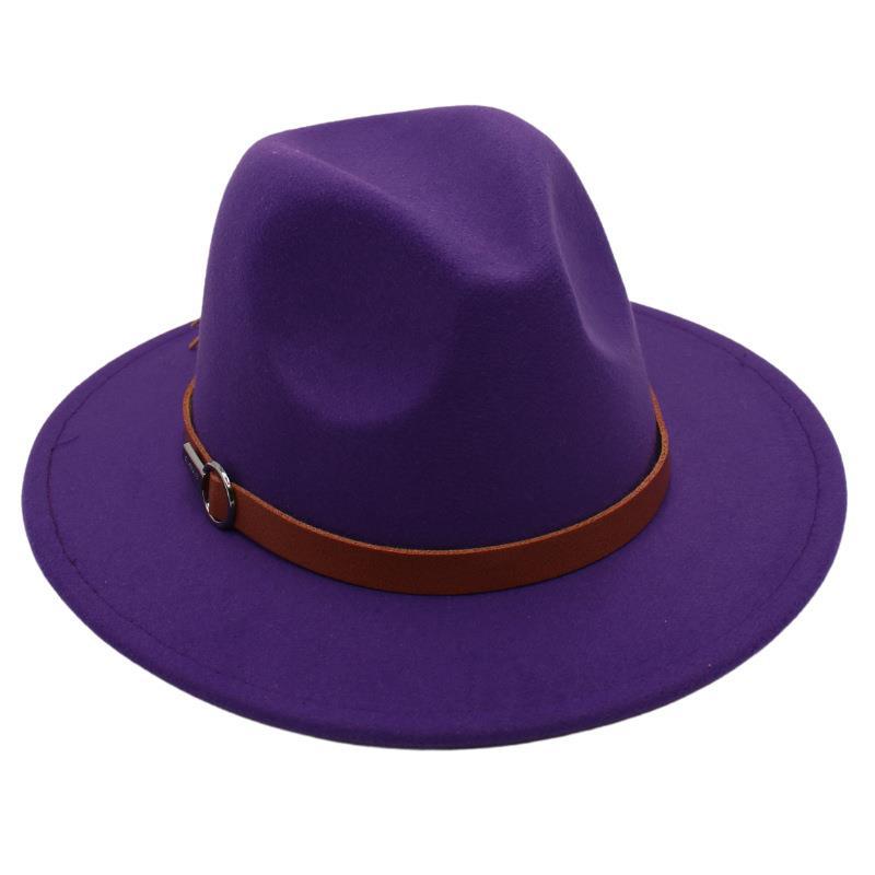 S New Retro British Top Hatsmall Belt Felt Hat Autumn And Winter European And American Jazz Hat Ins Style